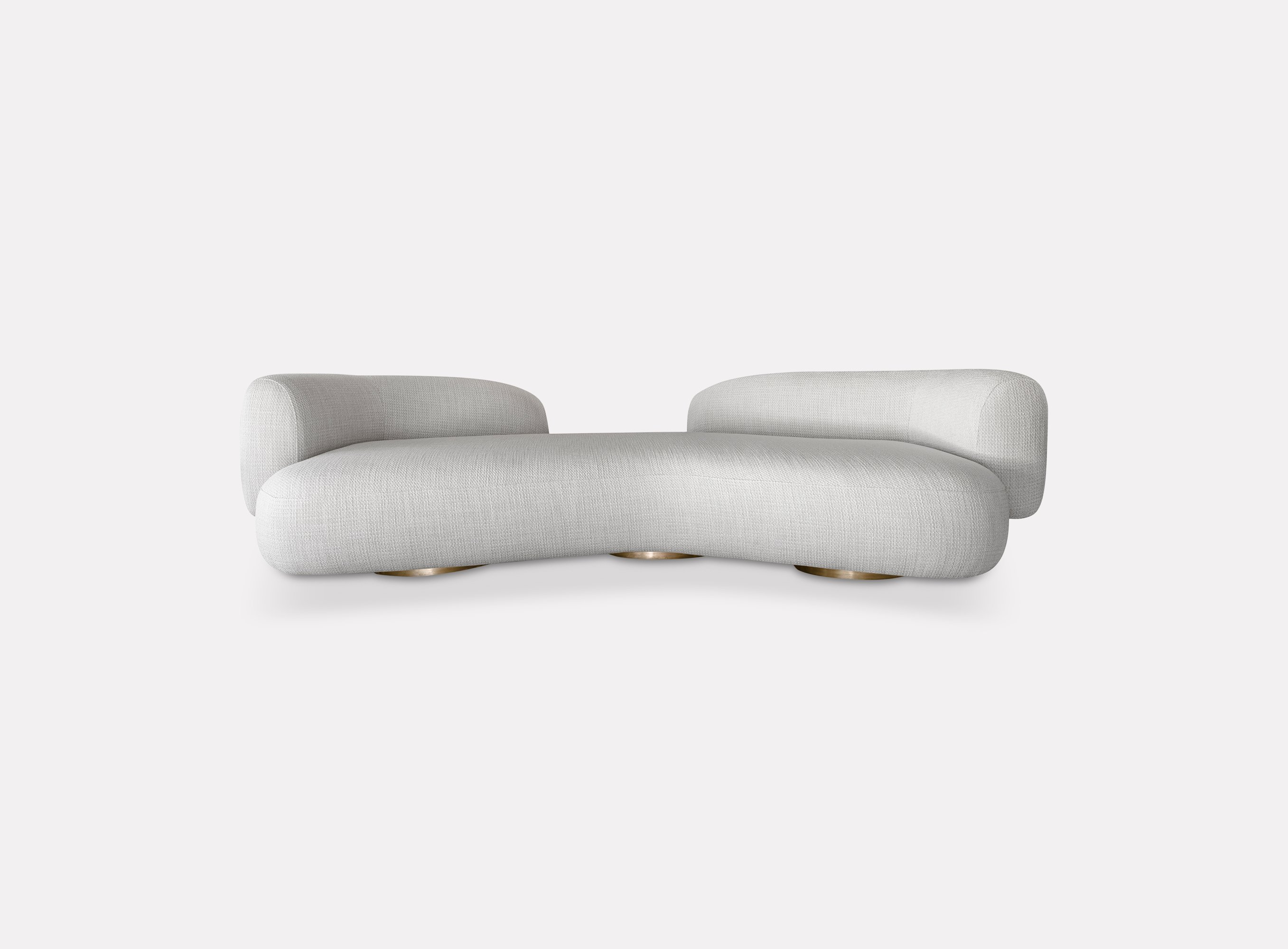 Reverb Brass Plinth Sofa by Okha | Curio