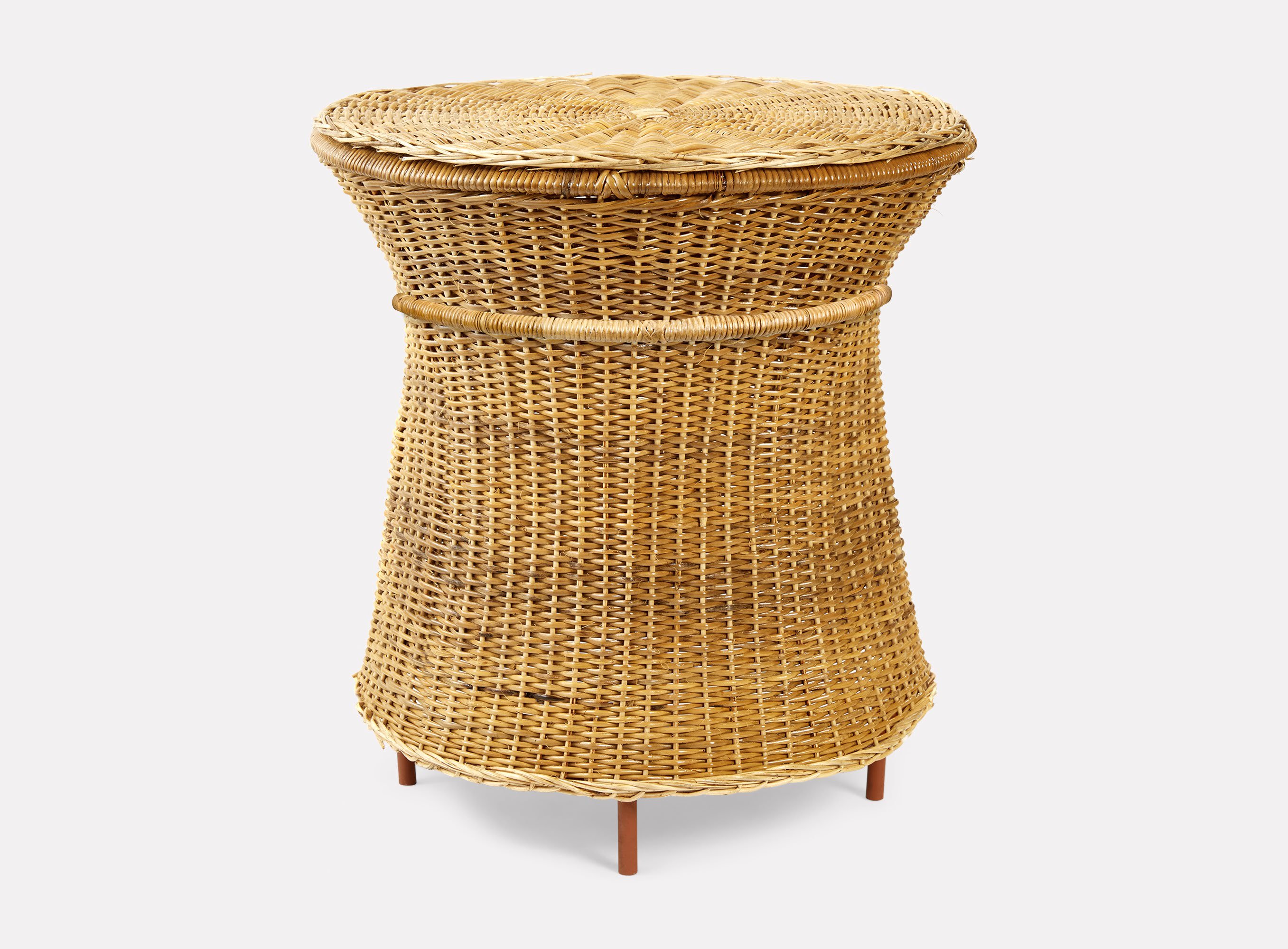 Tall wicker side deals table