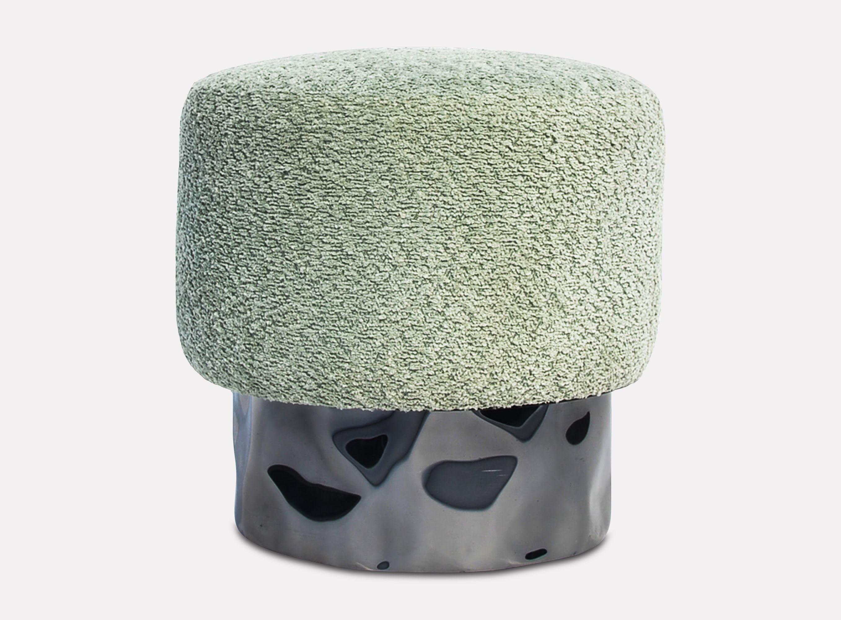 Mint shop green pouf